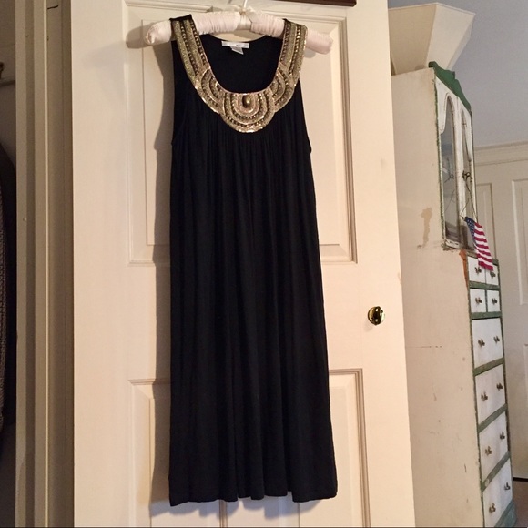 wd.ny cocktail short dress metallic embroidered - Picture 3 of 5